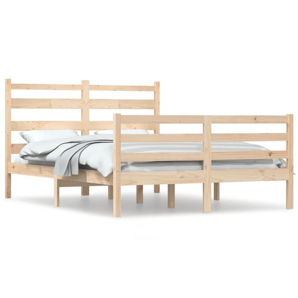 vidaXL Cadre de lit sans matelas bois de pin massif 120x200 cm