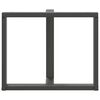 vidaXL Pieds de table à manger en forme de T, 2 pièces, anthracite, 100 x 35 x (72-73) cm, acier