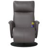 vidaXL Fauteuil inclinable de massage repose-pieds gris similicuir