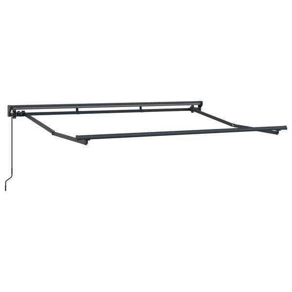 vidaXL Auvent r&eacute;tractable manuel Orange, Gris et Bleu 3,5 x 2 m