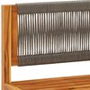vidaXL Ensemble de canapés de jardin 3 pièces avec coussins, bois d'acacia et corde,