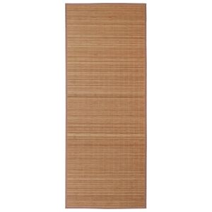vidaXL Tapis en bambou marron &agrave; latte rectangulaire 80 x 300 cm