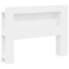 vidaXL Cabinet de T&ecirc;te de Lit avec stockage Blanc Bois d&rsquo;ing&eacute;nierie