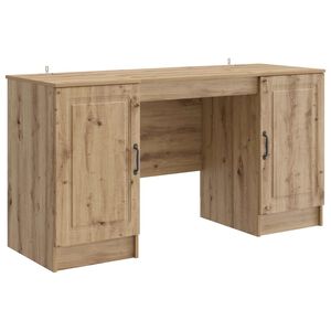 vidaXL Bureau Ch&ecirc;ne artisanal 142,5 x 50 x 75 cm Bois d'ing&eacute;nierie