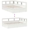 vidaXL Lit bibliothèque sans matelas blanc 120x190 cm bois pin massif