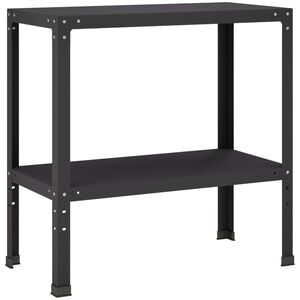 vidaXL Table de rempotage 100 x 40 x 80 cm Acier enduit de poudre Noir