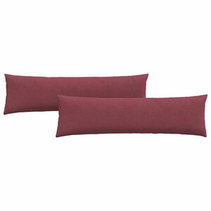 vidaXL Coussins de canap&eacute; 2 pcs Bordeaux 145 x 40 cm tissu