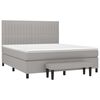 vidaXL Sommier &agrave; lattes de lit avec matelas Gris clair 160x200cm Tissu