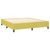 vidaXL Sommier à lattes de lit matelas LED Vert 180x200 cm Tissu