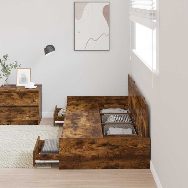 vidaXL Cadre de lit Bois Ancien 70 x 190 cm Bois d'ingénierie