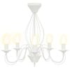 vidaXL Chandelier E14 m&eacute;tal Blanc &Oslash; 52 x 47 cm