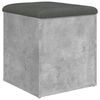 vidaXL Banc de rangement gris b&eacute;ton 42x42x45 cm bois d'ing&eacute;nierie