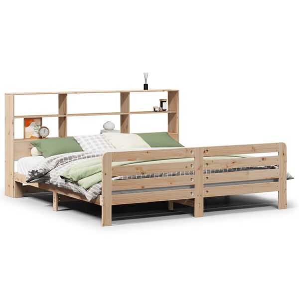 vidaXL Cadre de lit sans matelas 200x200 cm bois massif de pin