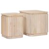 vidaXL Ensemble de Tables de Chevet Artisanales 2 pcs Blanc