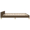 vidaXL Cadre de lit sans matelas marron fonc&eacute; 160x200 cm tissu