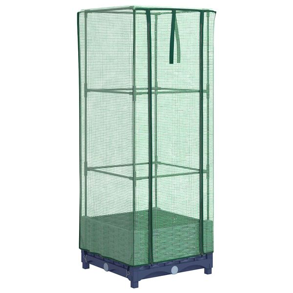 vidaXL Jardinière surélevée avec housse aspect rotin 40x40x123 cm