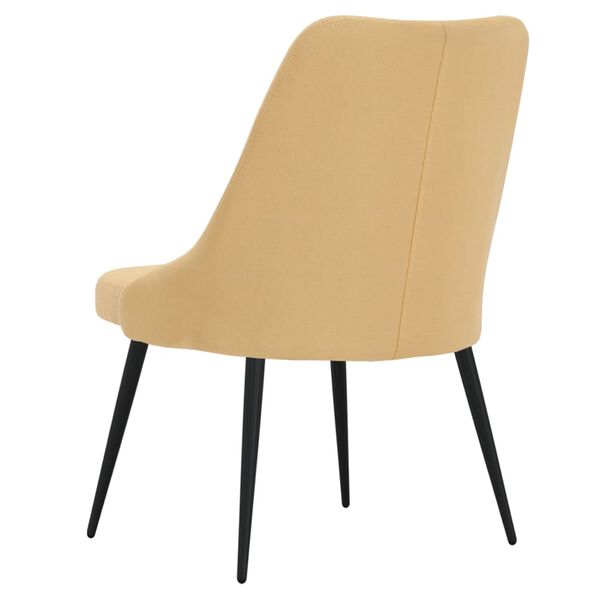 vidaXL Chaises &agrave; manger lot de 6 jaune tissu