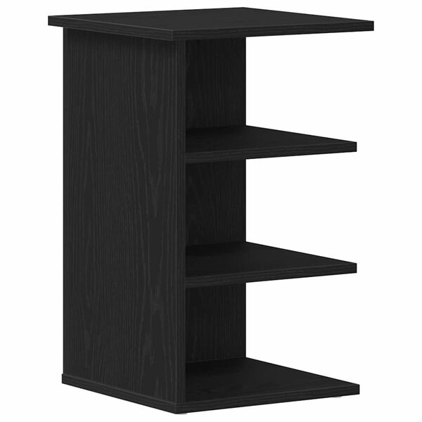 vidaXL Meuble d'appoint Ch&ecirc;ne noir 35 x 35 x 55 cm Bois d'ing&eacute;nierie