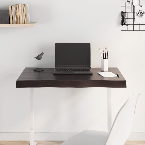 vidaXL Dessus de table bois massif trait&eacute; bordure assortie