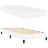 vidaXL Cadre de lit avec matelas Blanc pur 90 x 190 cm tissu