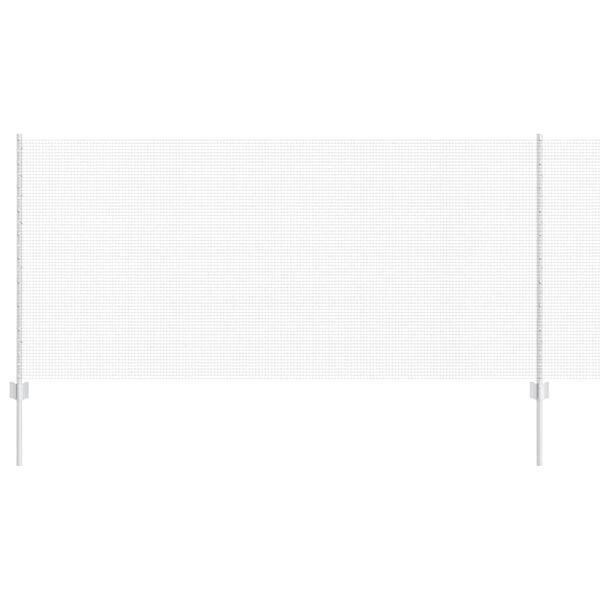 vidaXL Cl&ocirc;ture avec poteau Argent&eacute; 1 x 50 m Acier