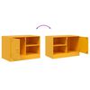 vidaXL Meubles TV 2 pcs jaune moutarde 67x39x44 cm acier