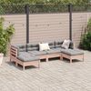 vidaXL Salon de jardin 6 pcs et coussins bois massif sapin de douglas