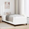 vidaXL Cadre de lit avec matelas Blanc 100 x 200 cm tissu