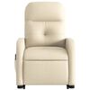 vidaXL Fauteuil inclinable de massage Cr&egrave;me Tissu