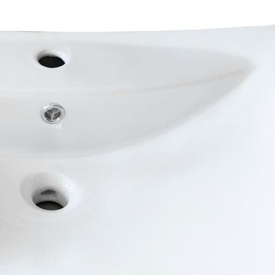 Vidaxl - Vasque à poser/ Lave Main Angle Blanc en céramique + Trop Plein -  Blanc - Lavabo - Rue du Commerce