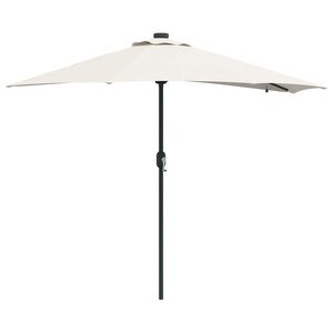 vidaXL Parasol de jardin Sable 294 x 150 x 223 cm Polyester et Acier