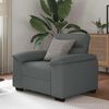vidaXL Fauteuil gris foncé 60 cm tissu