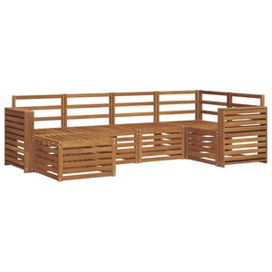 vidaXL Ensemble de canap&eacute;s d'ext&eacute;rieur 6 pc 5 place Naturel
