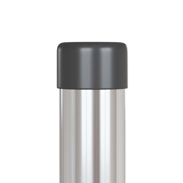 vidaXL Poteau de cl&ocirc;ture. 2 pcs Argent&eacute; 80 cm Acier peint par poudre