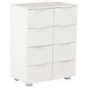 vidaXL Buffet Blanc brillant 60x35x80 cm Bois d'ing&eacute;nierie