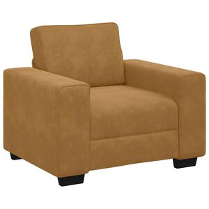 vidaXL Fauteuil canap&eacute; marron 100x77x82 cm velours