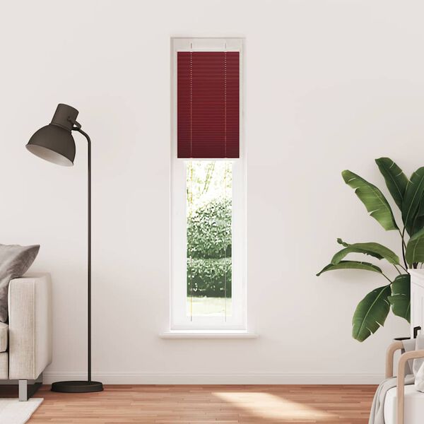 vidaXL Store pliss&eacute; rouge bordeaux 45x200 cm largeur du tissu 44,4 cm
