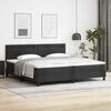 vidaXL Lit &agrave; ressorts avec matelas Noir 200 x 200 cm Simili cuir