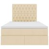 vidaXL Lit avec rangement et LED Crème 120 x 200 cm Polyester