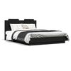 vidaXL Cadre de lit sans matelas noir 150x200 cm