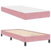 vidaXL Lit &agrave; ressorts avec matelas Rose 80 x 200 cm tissu