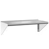 vidaXL &Eacute;tag&egrave;re murale 100x45x31 cm argent&eacute; acier inoxydable