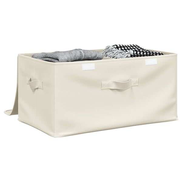 vidaXL Boîte de rangement Tissu 50x30x25 cm Crème