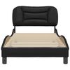 vidaXL Cadre de lit sans matelas Hvar noir 90x200 cm similicuir