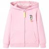 vidaXL Sweatshirt &agrave; capuche avec fermeture &eacute;clair pour enfants rose vif 92