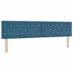 vidaXL T&ecirc;te de lit avec t&ecirc;te de lit Bleu fonc&eacute; 200 cm Cuir synth&eacute;tique