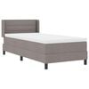 vidaXL Lit &agrave; ressorts avec matelas Taupe 200 x 100 cm Polyester