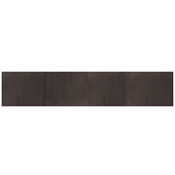 vidaXL Tapis rectangulaire marron fonc&eacute; 80x400 cm bambou