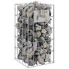 vidaXL Colonne gabion Argent 25 x 25 x 50 cm Acier inoxydable