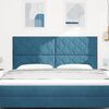 vidaXL T&ecirc;te de lit Bleu fonc&eacute; 180 cm Velours